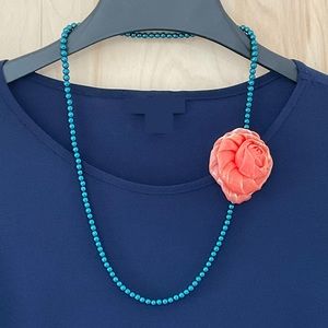 Coral Peach Floral Jewelry Set